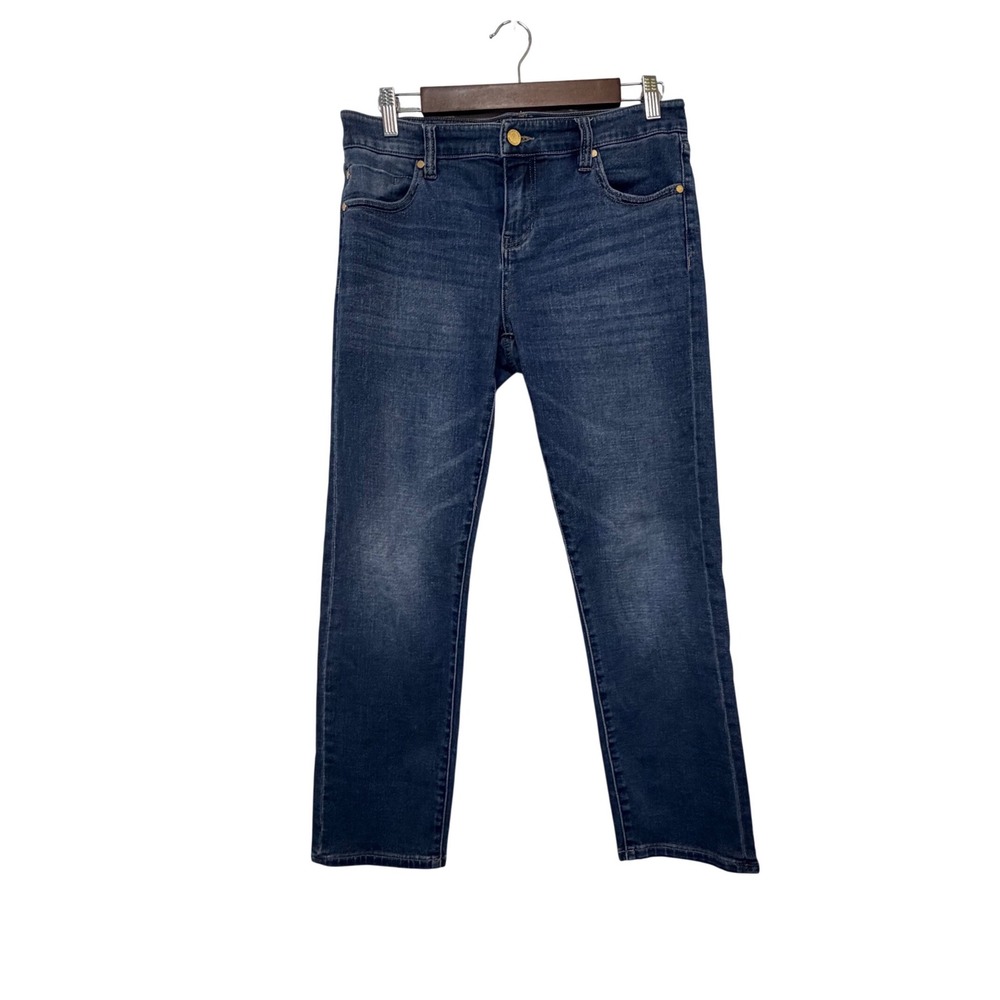 Liverpool Los Angeles Womens Straight Leg Jeans Dark Wash Blue Size 6/28 Stretch